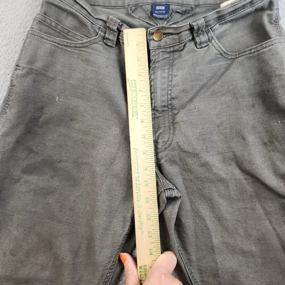 Green Carpenter Straight Leg Garage‎ Pants Size 32x32 Destroyed Work Lightweight